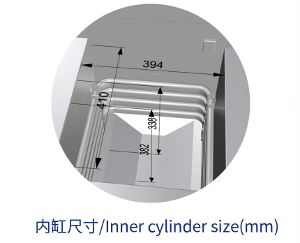 Size of open fryer tank
